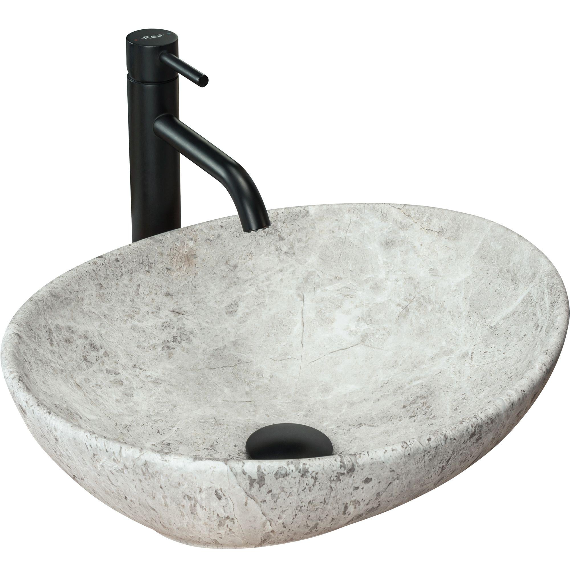 Умывальник накладной REA U0165 SOFIA LIGHT STONE reac-00000000268 410x345x150 мм Серый (164889)