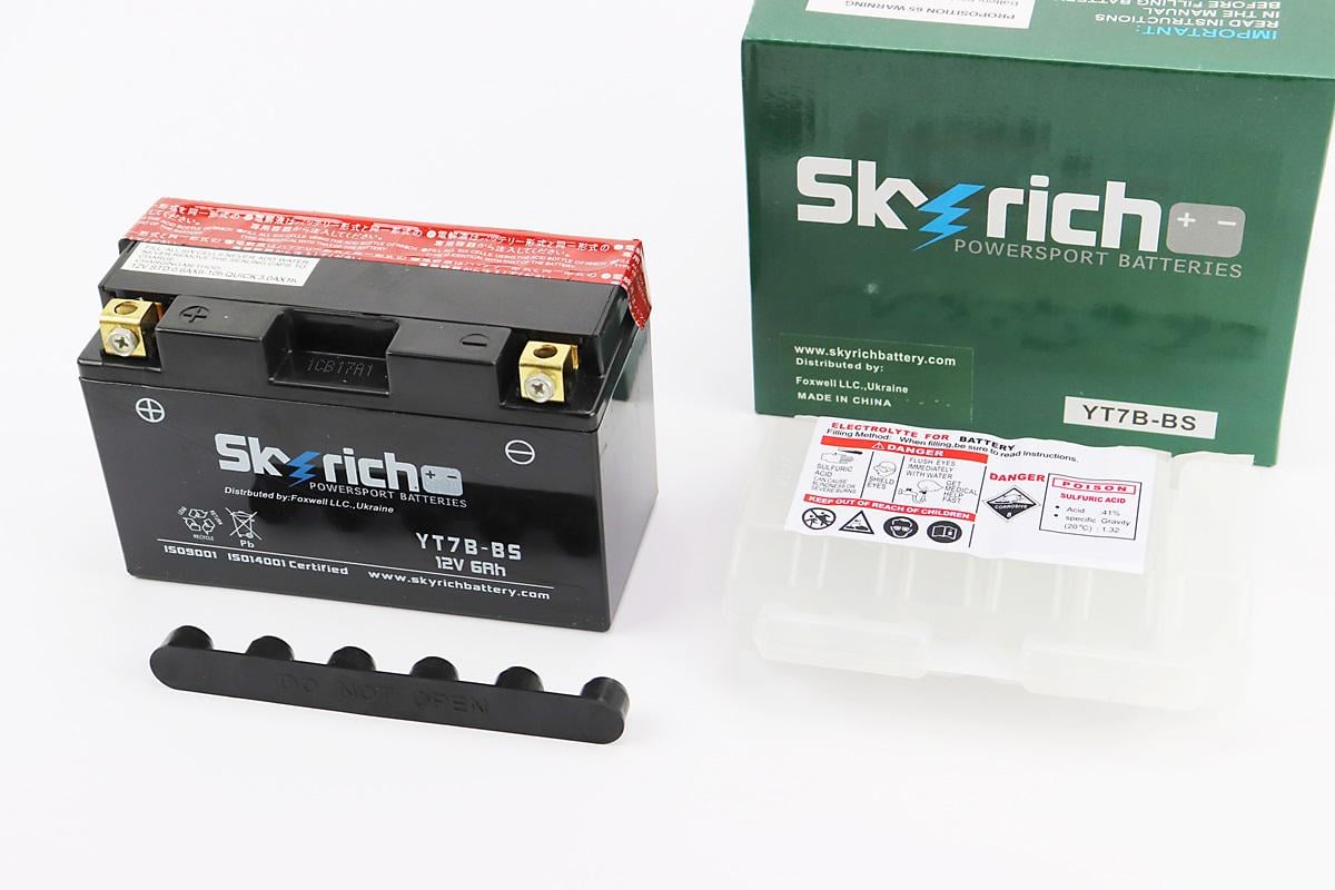 Аккумулятор 12V 6,5Ah YT7B-BS кислотный 150x65x95 мм (348001) Аккумулятор 12V 6,5Ah YT7B-BS кислотный 150x65x95 мм (348001)