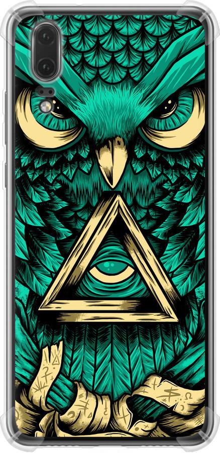 Чехол на Huawei P20 Сова Арт-тату (3971sp-1396-42517)