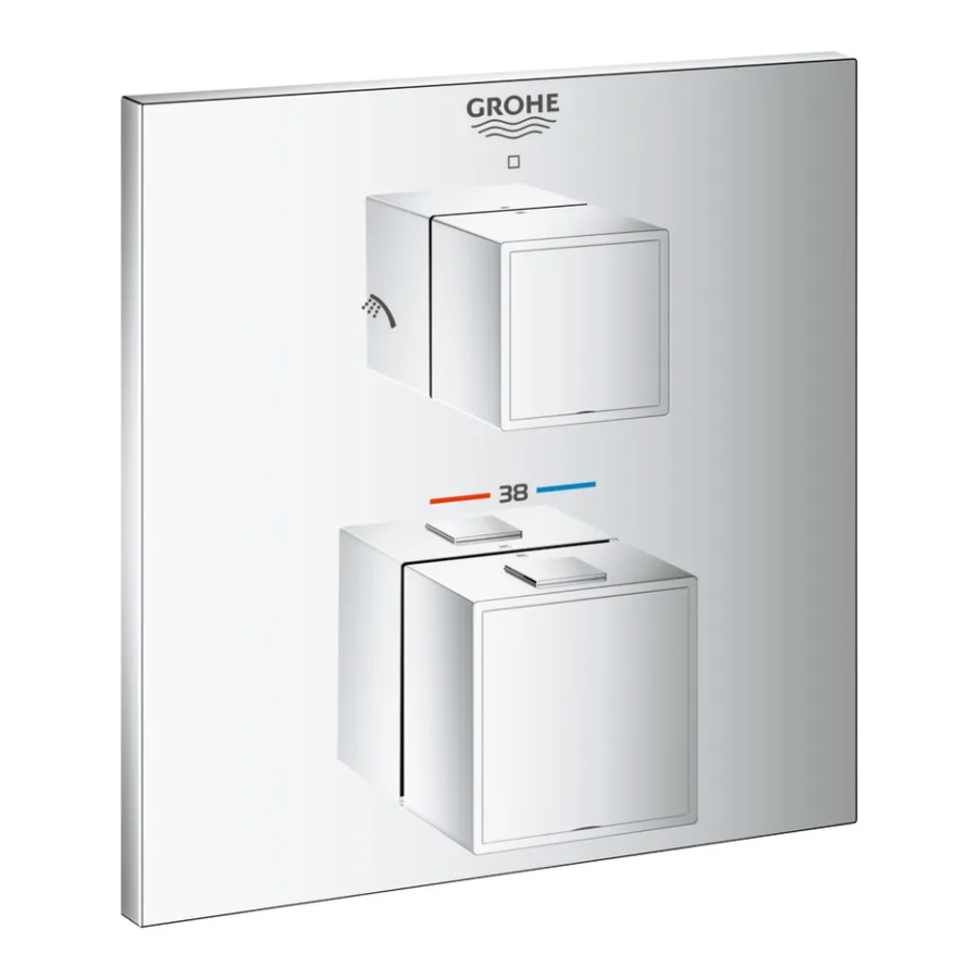 Термостат скрытого монтажа Grohe Grohtherm Cube для 2 потребителей Chrome (24154000)