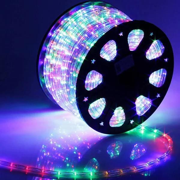 Гирлянда светодиодная уличная дюралайт мульти 100 м прозрачный шланг (1518249793) - фото 1