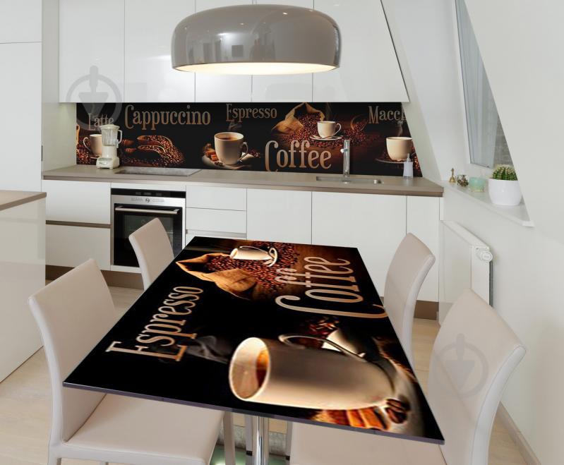 Наклейка 3Д виниловая на стол Zatarga «Кофейный напиток» 650х1200 мм для домов, квартир, столов, кофейн, кафе Наклейка 3Д виниловая на стол Zatarga «Кофейный напиток» 650х1200 мм для домов, квартир, столов, кофейн, кафе