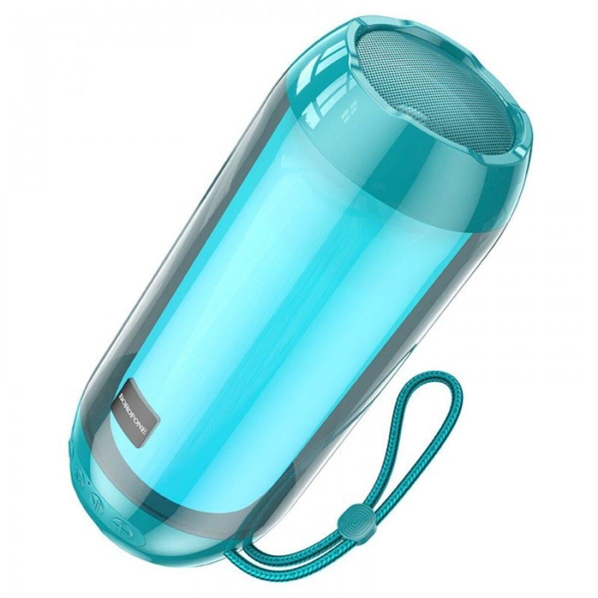 Портативная колонка Borofone BR25 Crazy sound colorful luminous BT speaker 1200 mAh Peacock Blue (19100316)