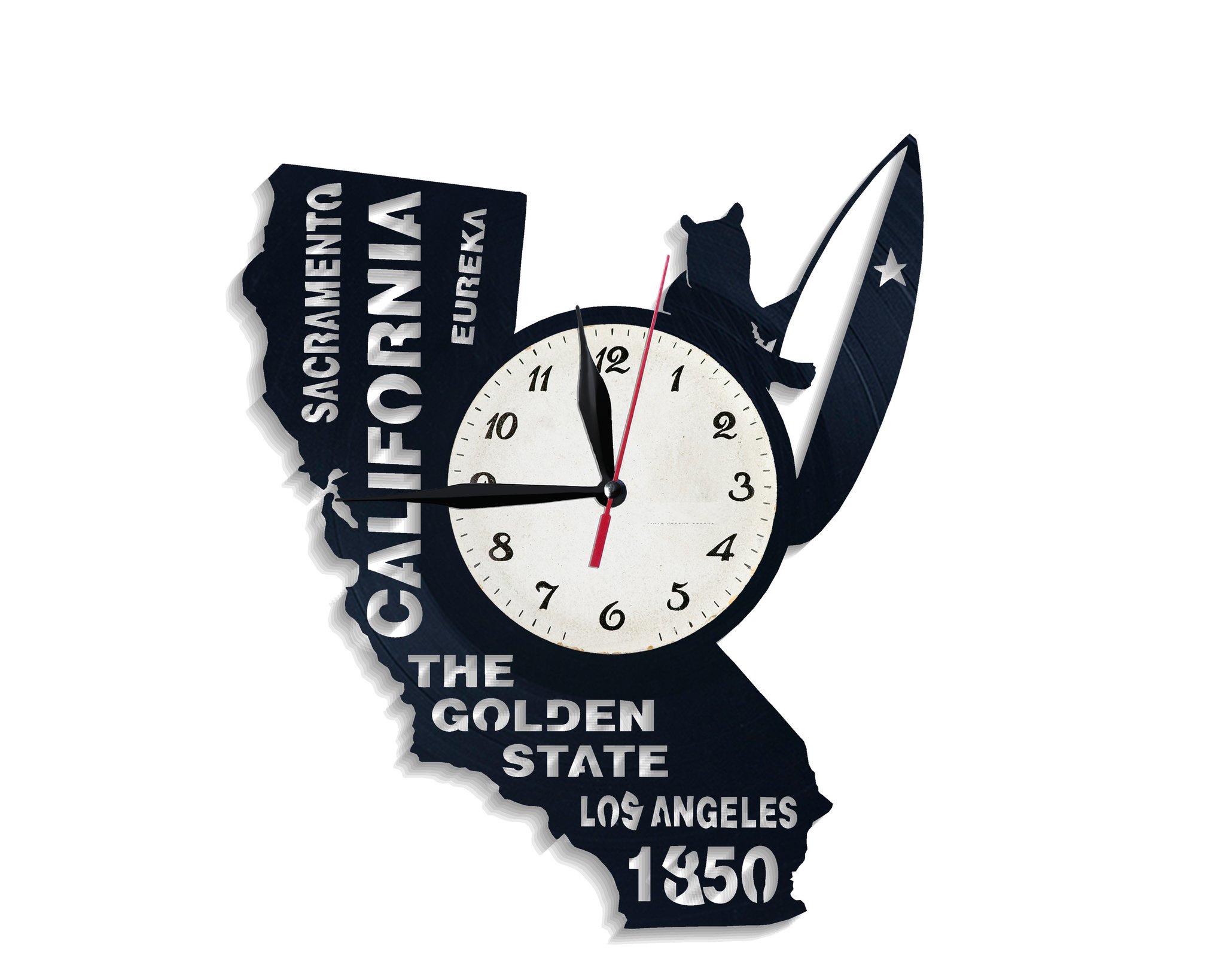 Часы настенные Калифорния 2552 из виниловой пластинки