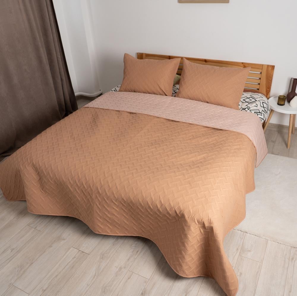 Покривало ТЕП Vintage 220x240 см 1 шт. наволочка 50x70 см 2 шт. Кавовий (16169) Покривало ТЕП Vintage 220x240 см 1 шт. наволочка 50x70 см 2 шт. Кавовий (16169)