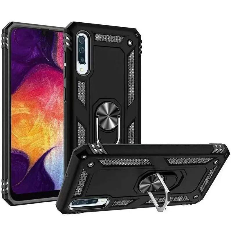 Противоударный чехол Serge Ring под магнитный держатель с кольцом для Samsung A30s/A50/A50s 2019 Black