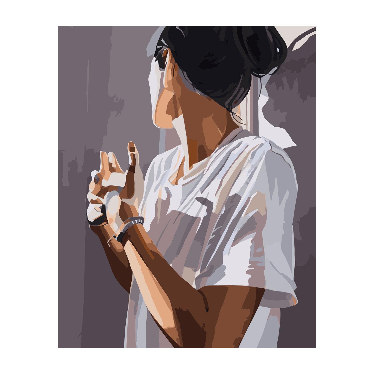 Картина по номерам Strateg Девушка 40x50 см (VA-2841)