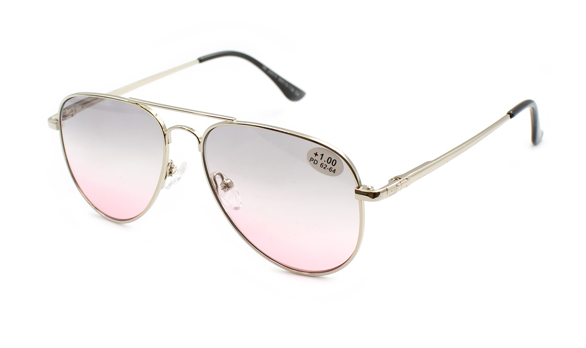 Очки водительские Seventy 25514-C4 антибликовые поляризационные диоптрийные металлические тонированные Серебристый (40418-2)