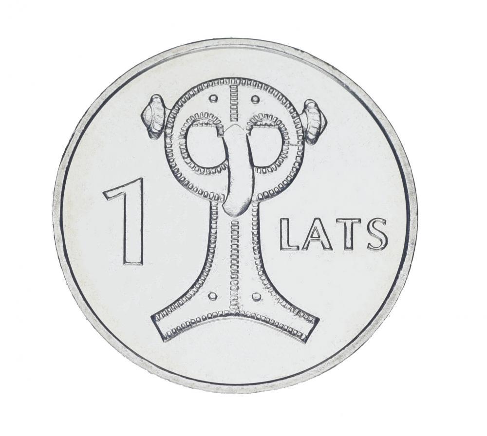 Коллекционная монета Латвия 1 лат 2007 UNC Совиная сакта (М16633)
