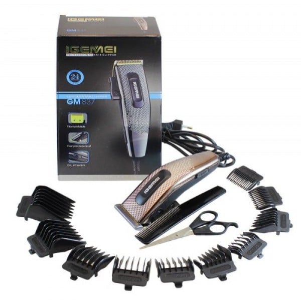 Машинка для стрижки волос GEMEI GM-837 проводная профессиональная от сети