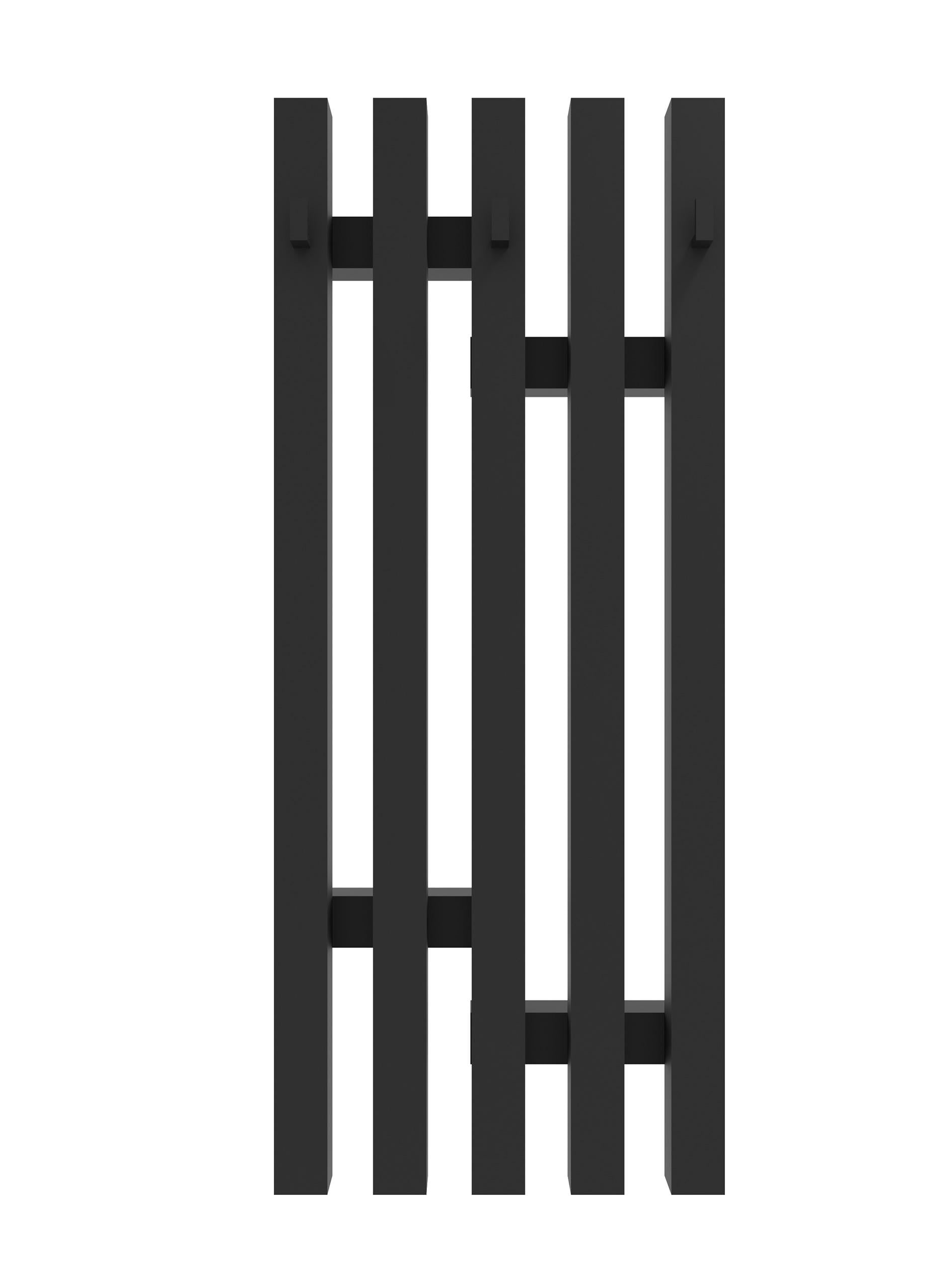 Рушникосушарка водяна GenesisAqua Stella з нержавіючої сталі з гачками 1200х390 мм Чорний (1180)