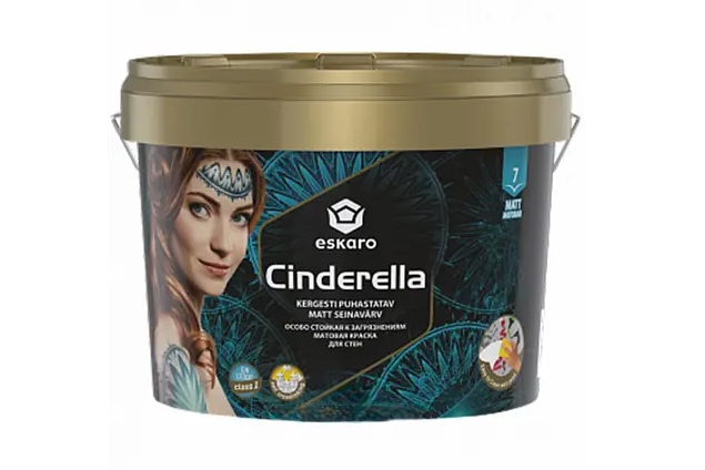 Краска интерьерная акриловая Eskaro CINDERELLA под тонировку прозрачную В3 0,9 л (1701402933) Краска интерьерная акриловая Eskaro CINDERELLA под тонировку прозрачную В3 0,9 л (1701402933)