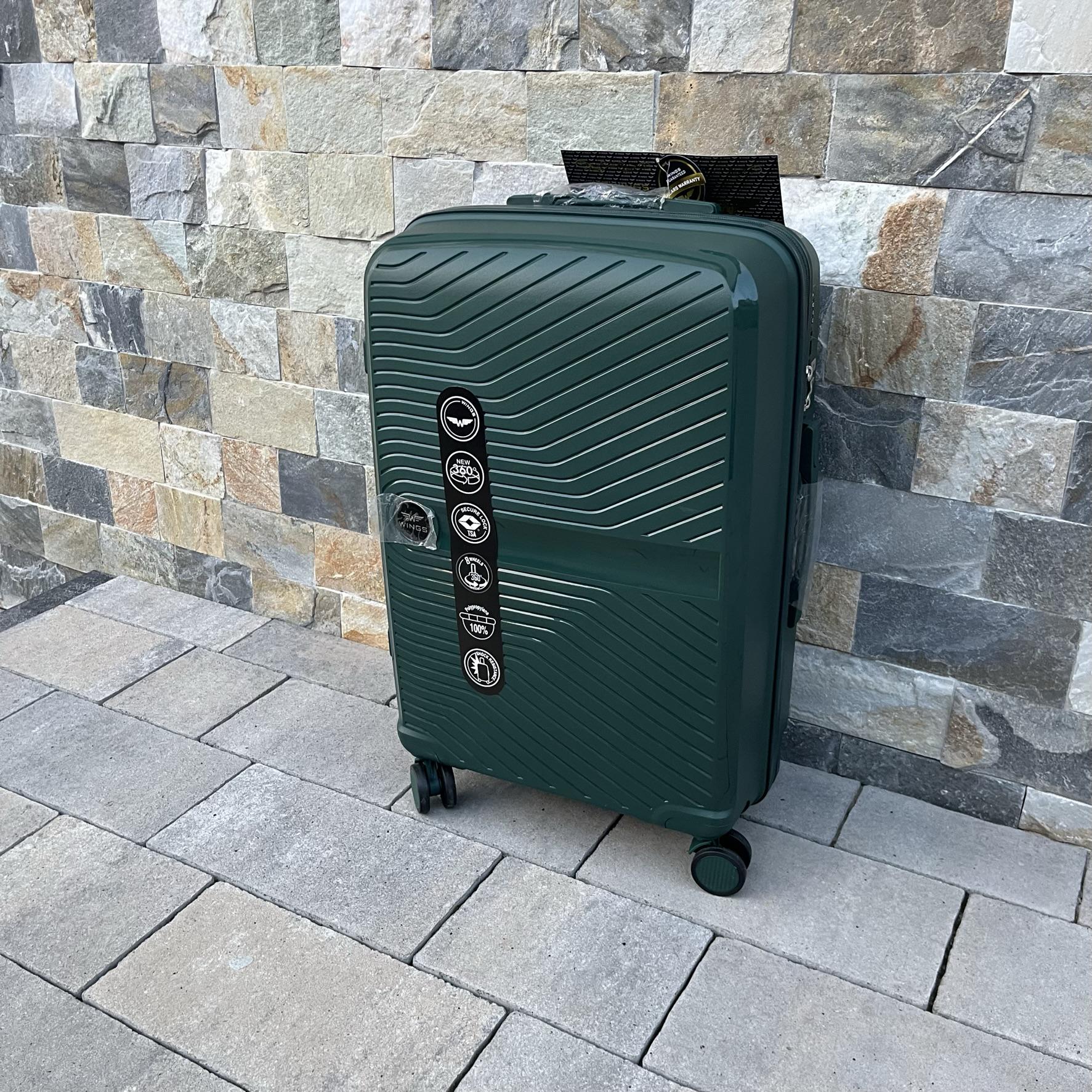 Валіза дорожня середня з поліпропілену Wings DQ181-04 M Зелений - фото 2 Валіза дорожня середня з поліпропілену Wings DQ181-04 M Зелений - фото 2