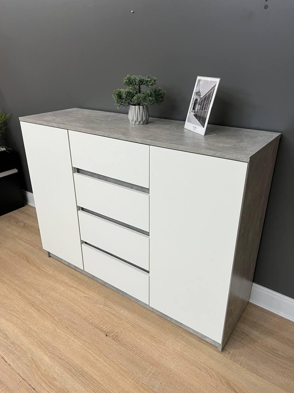 Комод Avrora 1154х370х850 мм Бетон/Белый - фото 15