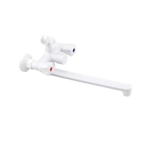 Смеситель для ванны PLAMIX Omega-140 Euro White (PM0648)