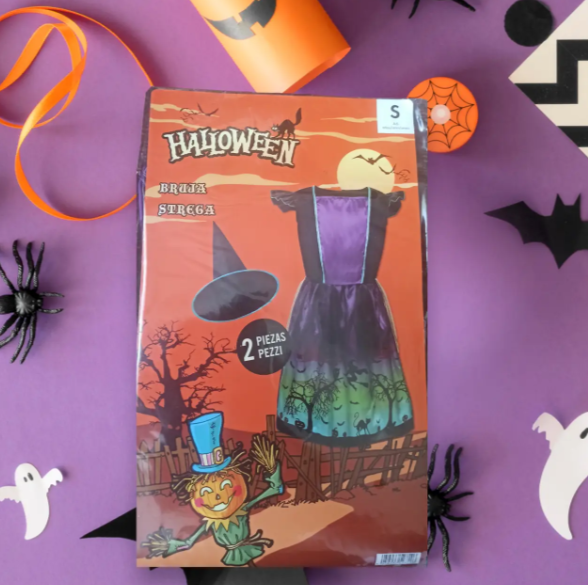 Костюм на Хэллоуин для девочки со шляпой S Разноцветный (154210) - фото 4