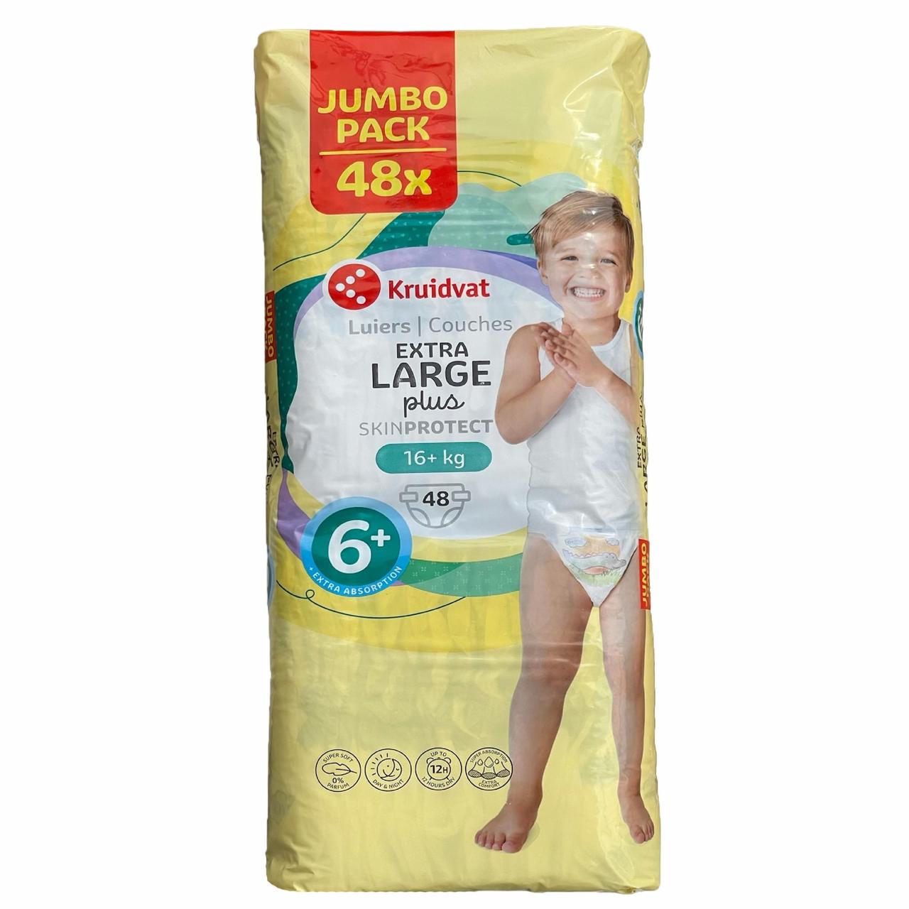 Підгузки дитячі Kruidvat Extra Large Plus 6+ 16+ кг 48 шт. (2301031477)