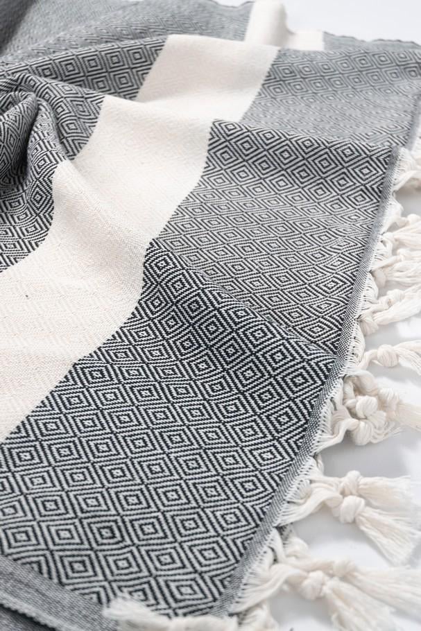 Полотенце пляжное Peshtemal Elmas 100х180 см Черное (26924029) - фото 3