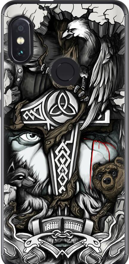 Чехол на Xiaomi Redmi Note 5 Тату Викинг (4098u-1516-42517)