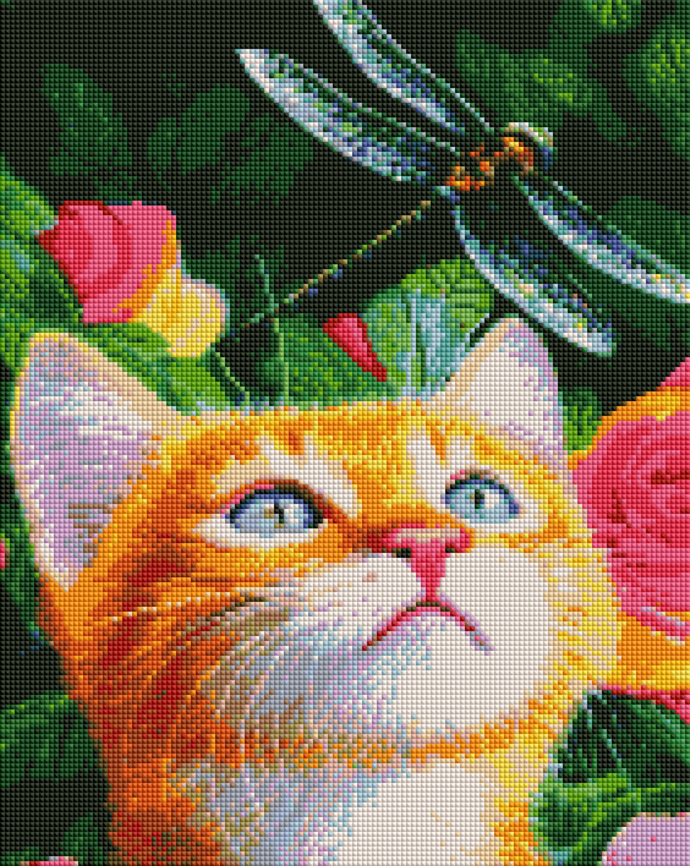 Алмазная мозаика на подрамнике ArtStory Кот и стрекоза 40x50 см (ASM16)