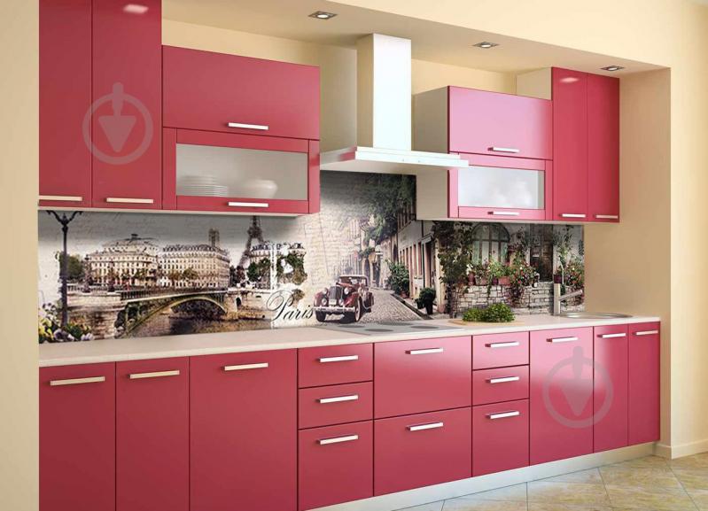 Скинали на кухню Zatarga «Прованс Мощеные улицы» 650х2500 мм виниловая 3Д наклейка кухонный фартук Z180399/1