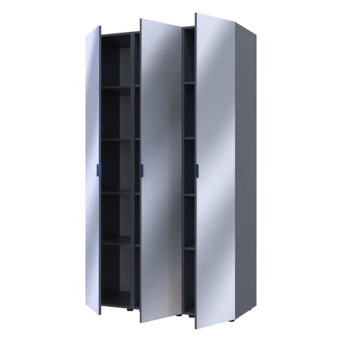 Шкаф-пенал для одежды Doros Гелар-3 3 Зеркала 117х49,5х203,4 см Графит (DRS-011126) - фото 1