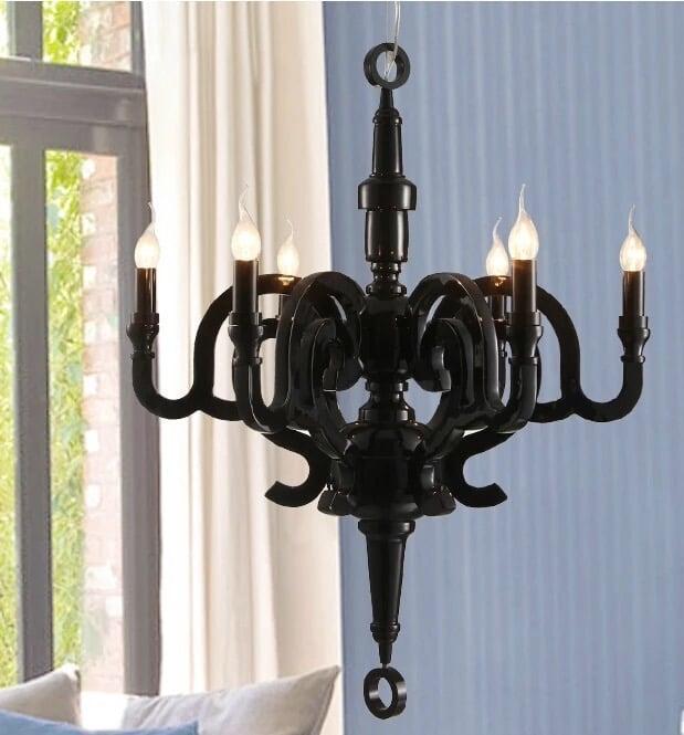 Люстра Paper Chandelier D90/H90 6P Black