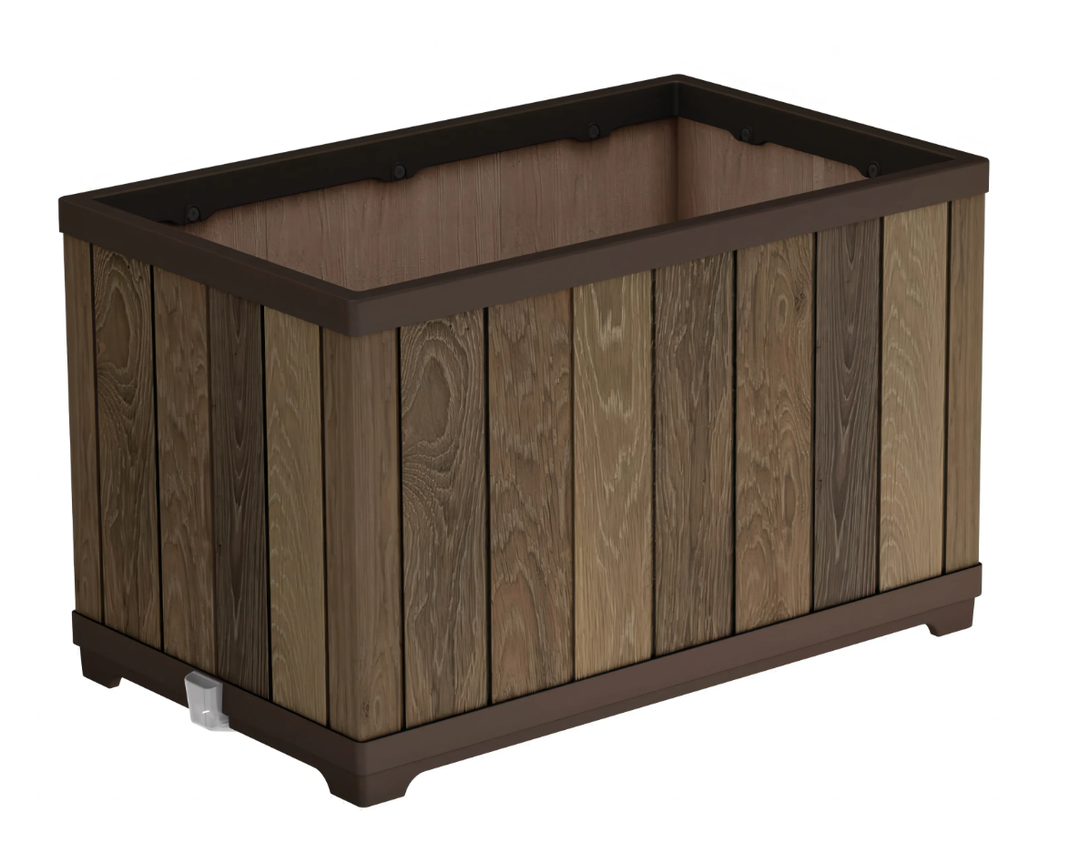 Цветочный горшок Keter Deco Rectangle Planter 81 л 76x45,5 см Орех (261034)