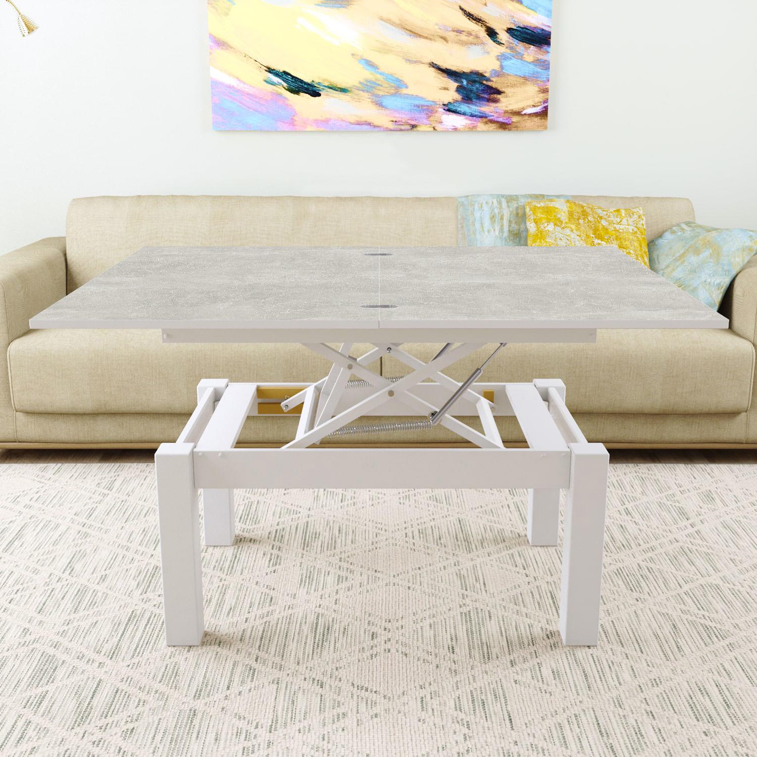 Стіл-трансформер Art In Head B-Fly Glass 900x554x600 мм Ательє світлий/Білий/Перлина біла (523015036) - фото 3 Стіл-трансформер Art In Head B-Fly Glass 900x554x600 мм Ательє світлий/Білий/Перлина біла (523015036) - фото 3