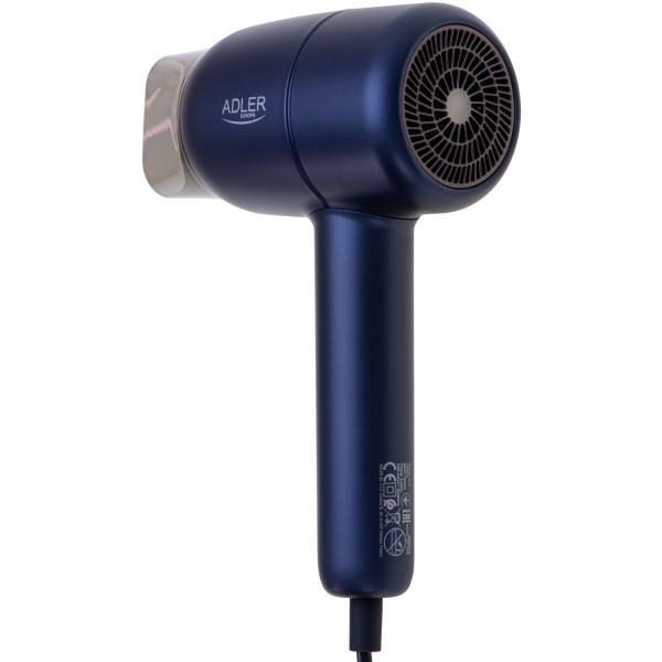 Фен для волос Adler AD 2279p 1800W 2 скорости 2 температурных режима ионизация Blue (AD2279B) - фото 3 Фен для волос Adler AD 2279p 1800W 2 скорости 2 температурных режима ионизация Blue (AD2279B) - фото 3