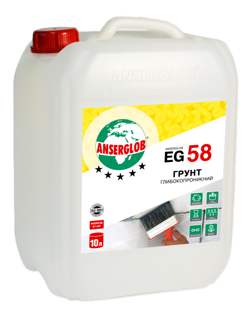 Грунт глубокопроникающий ANSERGLOB EG 58 10 л (15624) - фото 1 Грунт глубокопроникающий ANSERGLOB EG 58 10 л (15624) - фото 1