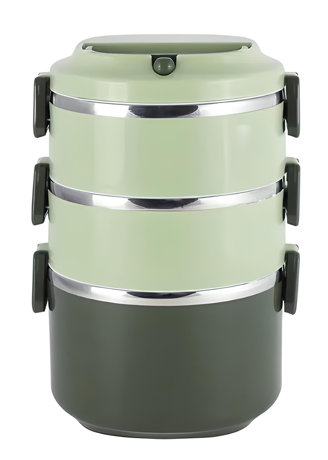 Ланч-бокс тройной Kamille KM-2137ZL 2400 мл Зеленый (NA001928)