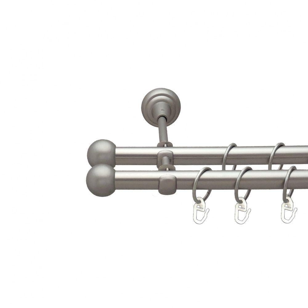 Карниз Orvit Куля дворядний гладкий 19\19 мм 240 см Сатин (6308100)