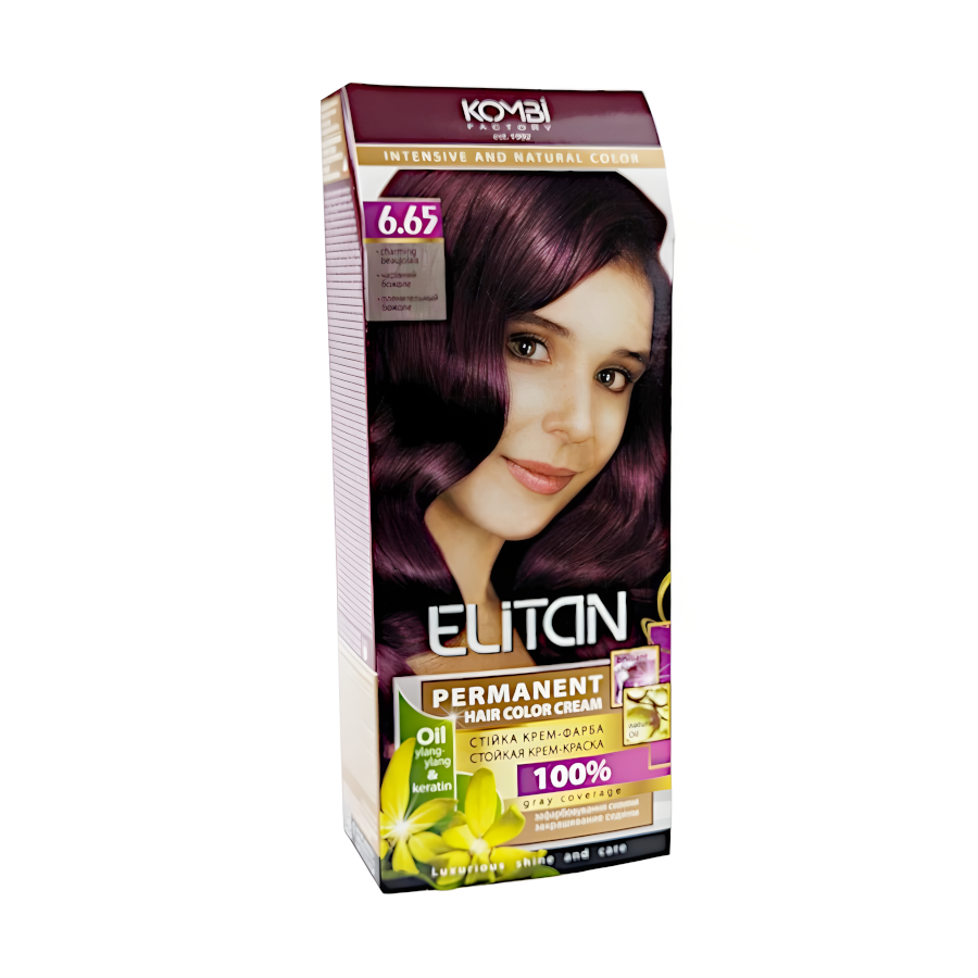 Крем-краска для волос стойкая ELITAN intensive and natural color 6-65 Пленительный божоле (2186651250)