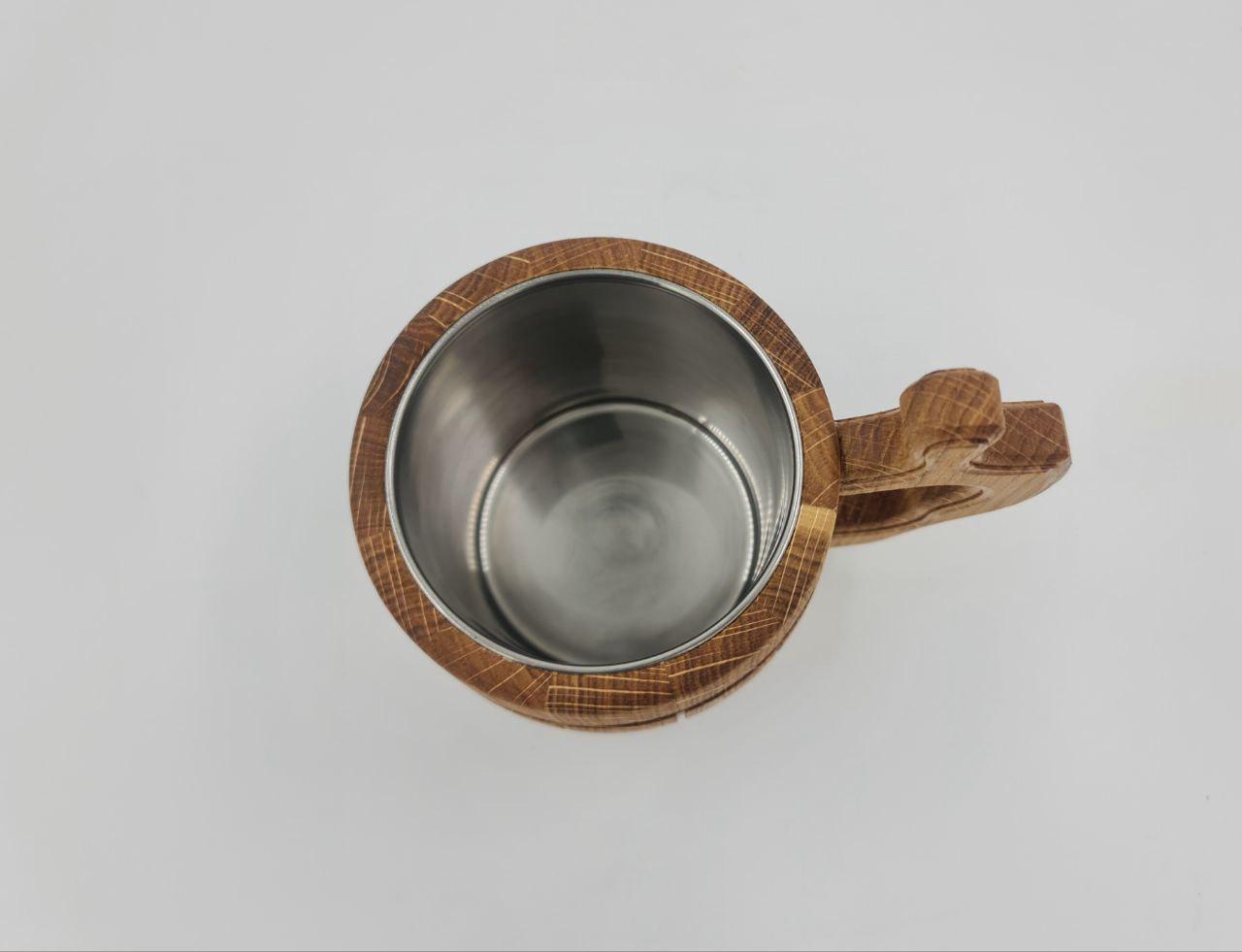 Кухоль для пива з дерева 0,5 л Коричневий (28409937) - фото 2 Кухоль для пива з дерева 0,5 л Коричневий (28409937) - фото 2