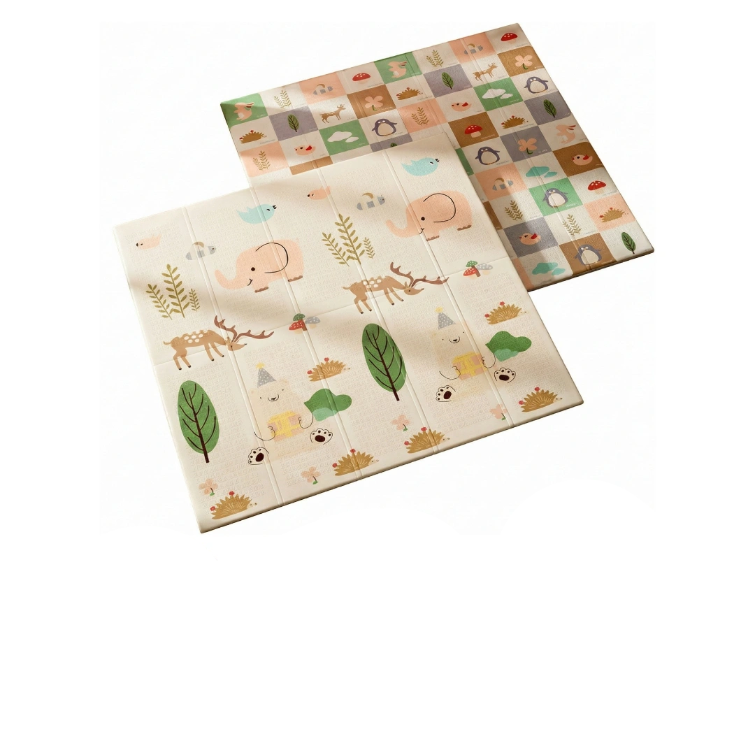 Ковер игровой детский LEOBRO двухсторонний с антискользящей поверхностью из полиуретановой пены 150x180 x1 см (LB-1020)