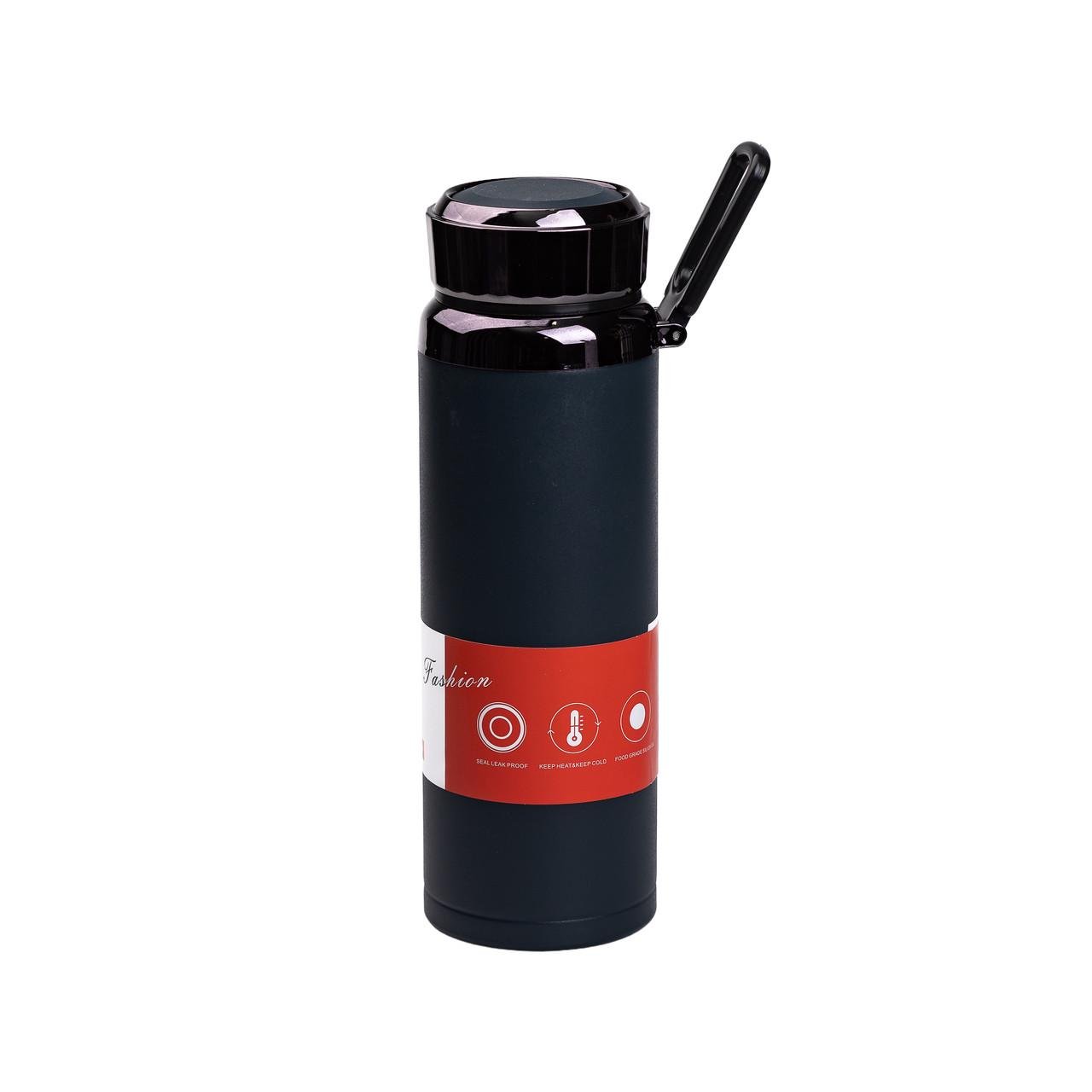 Термос з індикатором температури та широким горлом 1 л Синій - фото 2