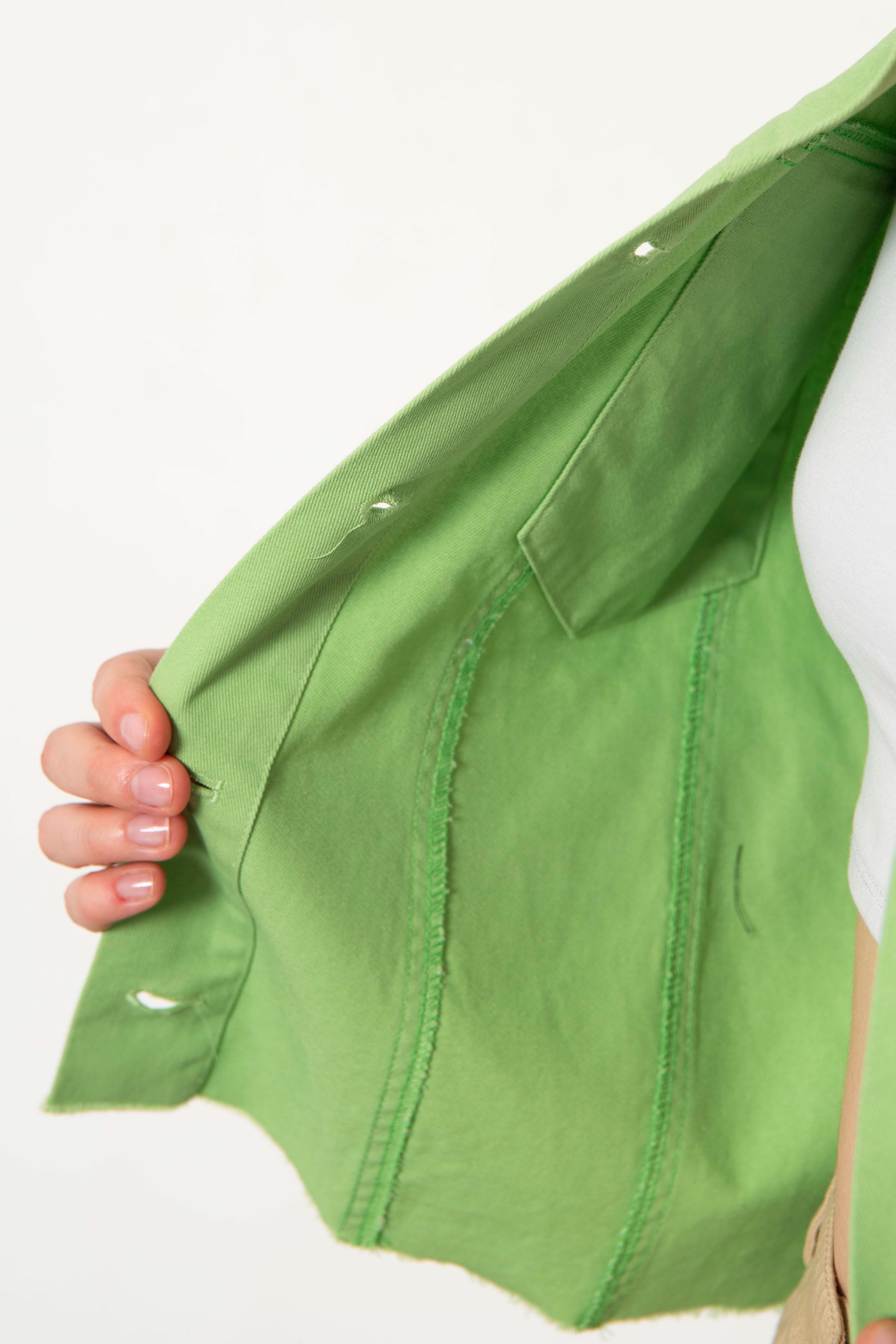 Джинсовка женская L Зеленый (184393) - фото 4