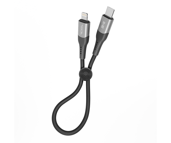 Кабель USB Ridea RC-US42 UltraStrong Type-C to Lightning 30W 3A 0,25 м Black