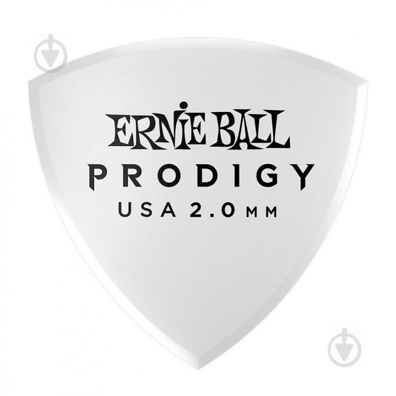 Медиаторы Ernie Ball 9338 White Large Shield Prodigy Picks 6-Pack 2.0 mm (6 шт.) - фото 2