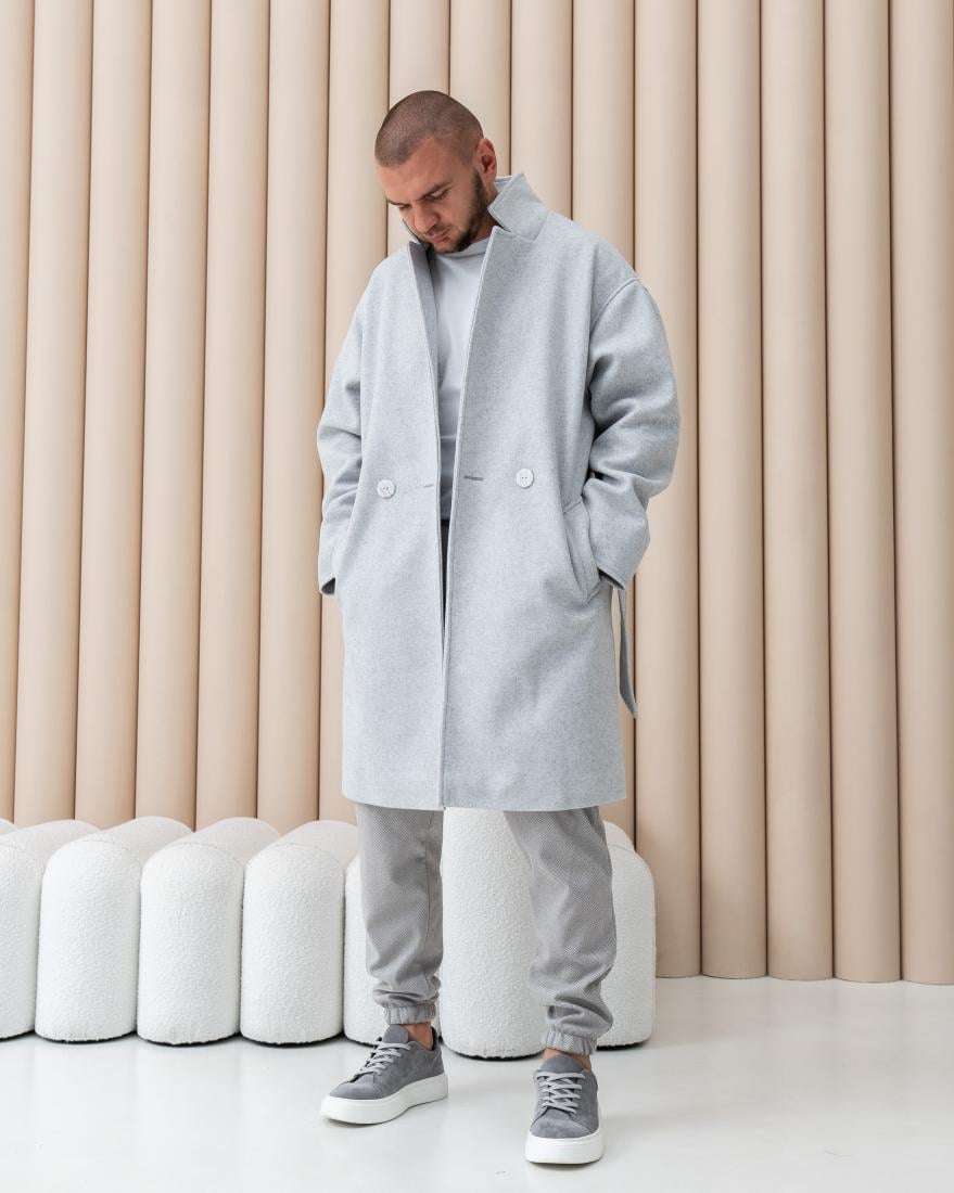 Пальто 77-001 S/M Світло-сірий (33930)