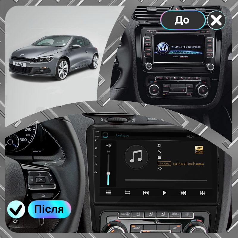 Автомагнитола штатная Lesko 4G/CarPlay/Wi-Fi для Volkswagen Scirocco III 2008-2014 4/64Gb 9" (1653604497) - фото 3