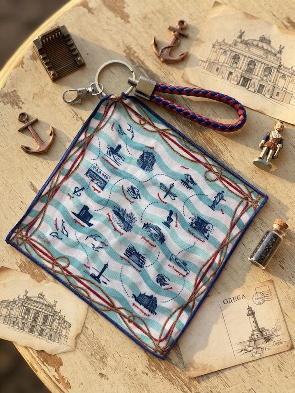 Брелок-хустка дизайнерський My Scarf Моя Одеса (36919235)