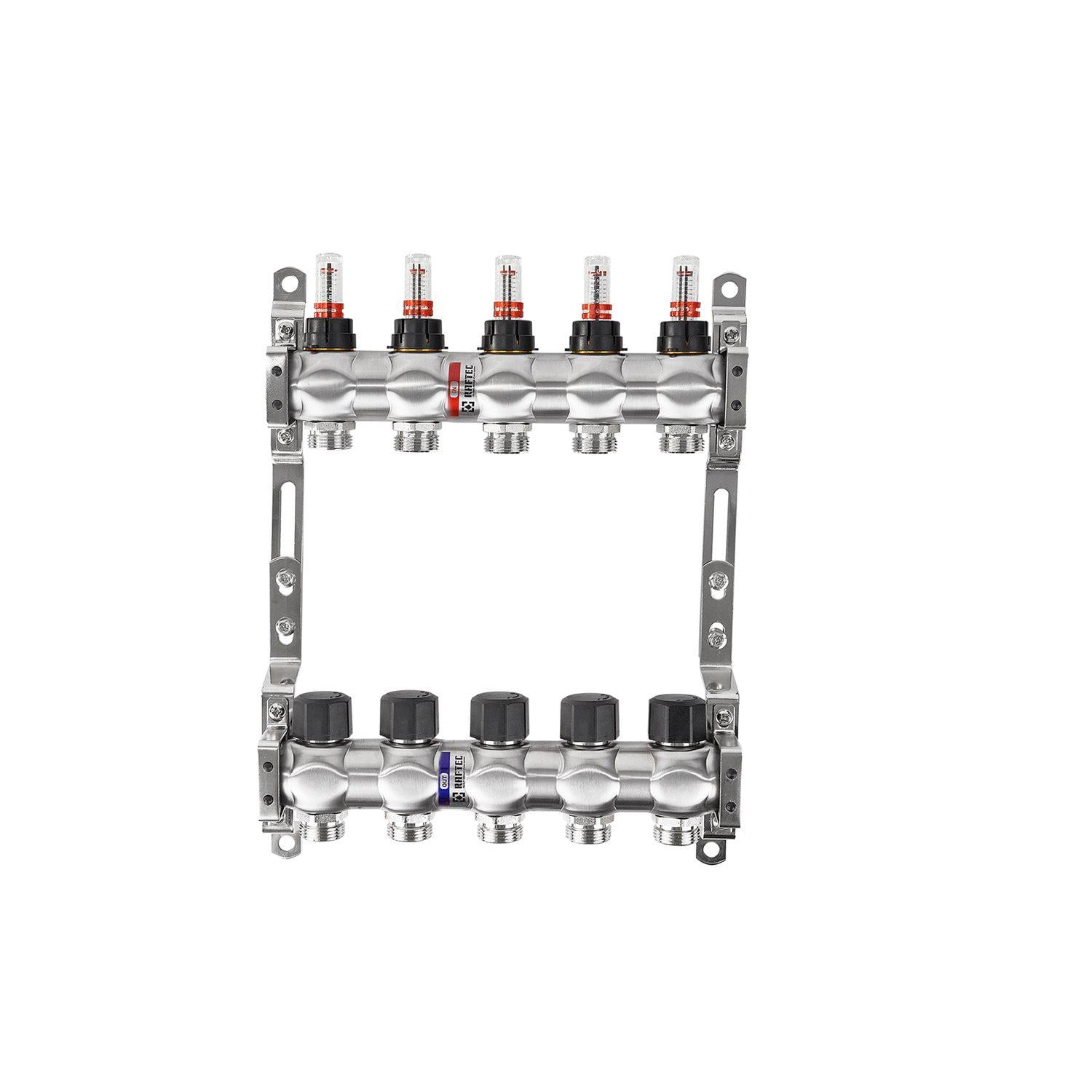 Коллектор с расходомерами Raftec RC03-05 1"x5 (4548616)