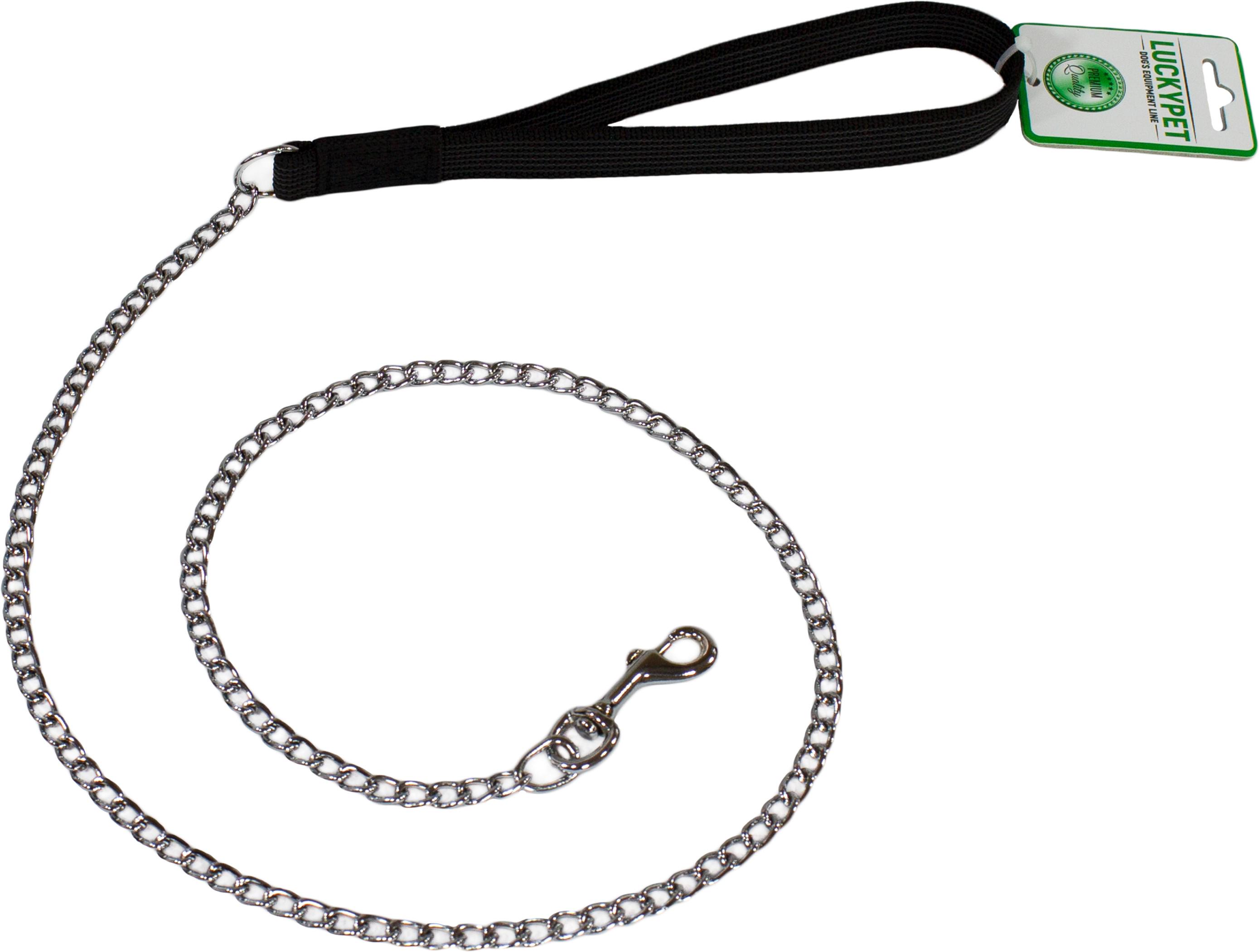 Поводок Lucky Pet металлический с прорезиненной ручкой (4820224214986)