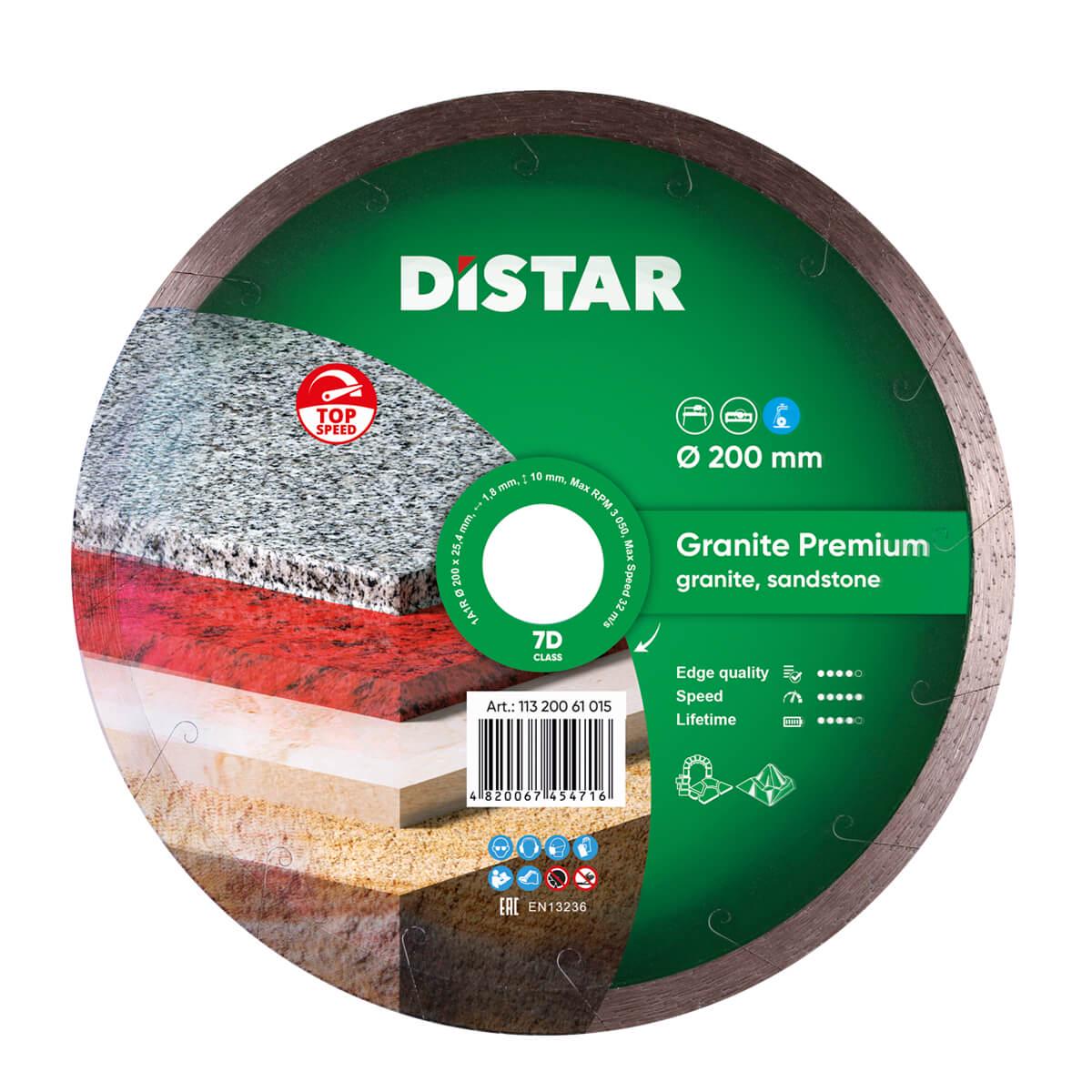 Диск алмазный Distar Granite Premium 1A1R 200x1,8x10x25,4 мм (11320061015)