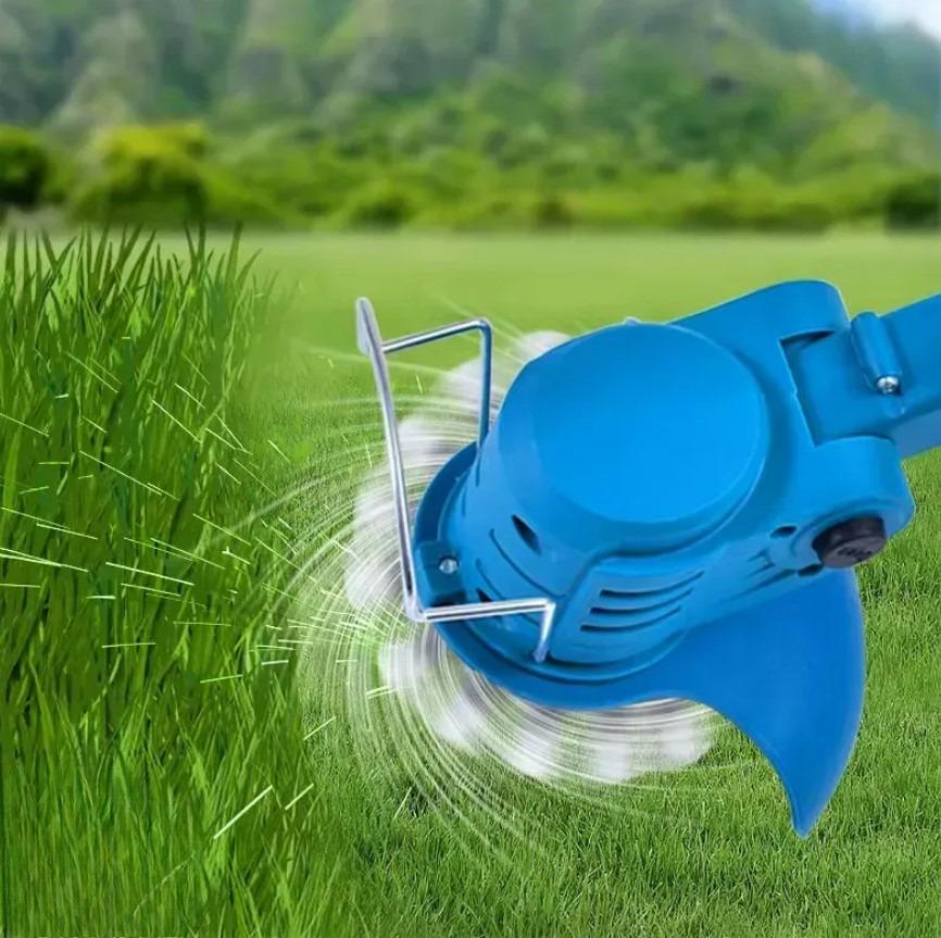 Газонокосилка электрическая аккумуляторная 2x2000 мАч Синий (2104618657) - фото 12