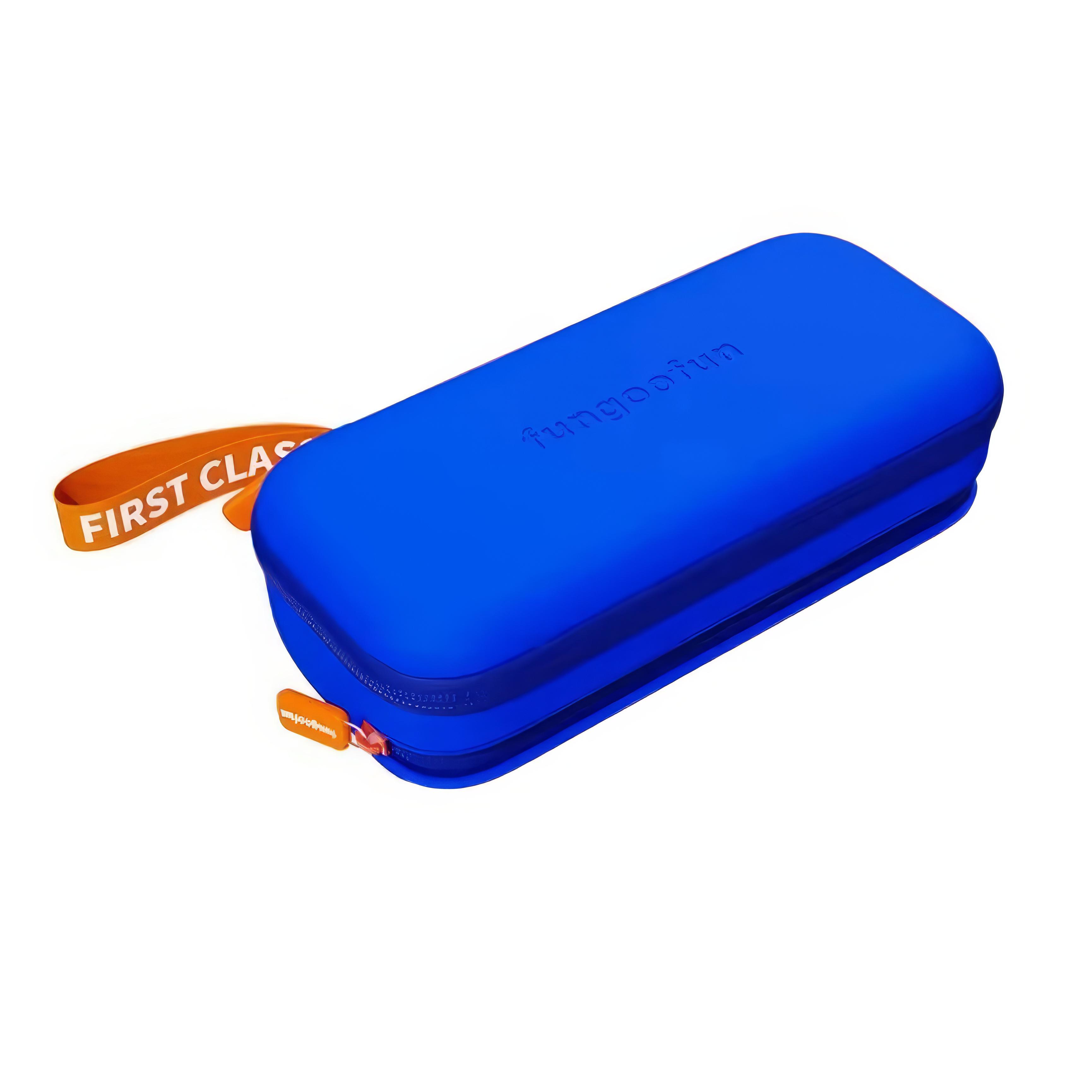 Сумка-органайзер Fungoofun для гаджетов и аксессуаров/проводов/дорожная силиконовая влагостойкая на 2 отделения Синий Сумка-органайзер Fungoofun для гаджетов и аксессуаров/проводов/дорожная силиконовая влагостойкая на 2 отделения Синий