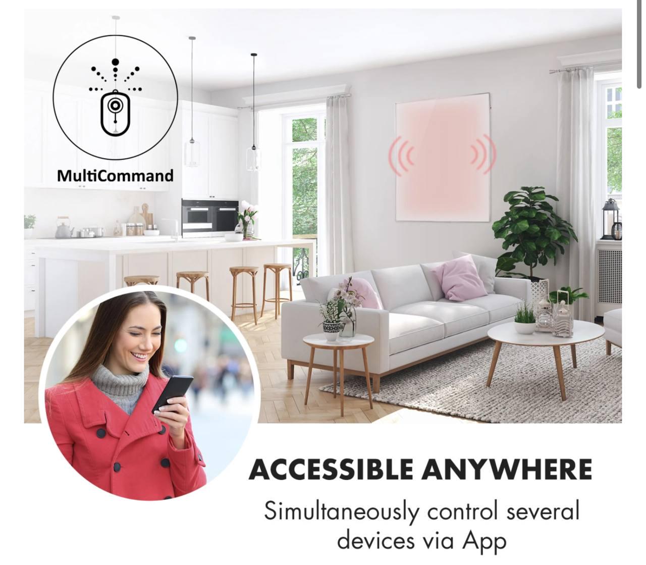 Инфракрасный обогреватель KLARSTEIN Wonderwall 1200 Smart (10032804) - фото 6