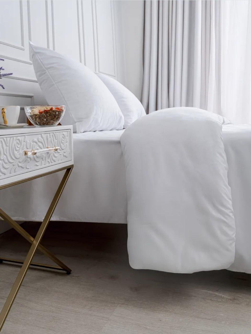 Комплект постільної білизни бавовняний сімейний 150x215 см наволочки 50х70 см 2 шт. Білий (П4К-Post-ukr-0013-04) - фото 8 Комплект постільної білизни бавовняний сімейний 150x215 см наволочки 50х70 см 2 шт. Білий (П4К-Post-ukr-0013-04) - фото 8